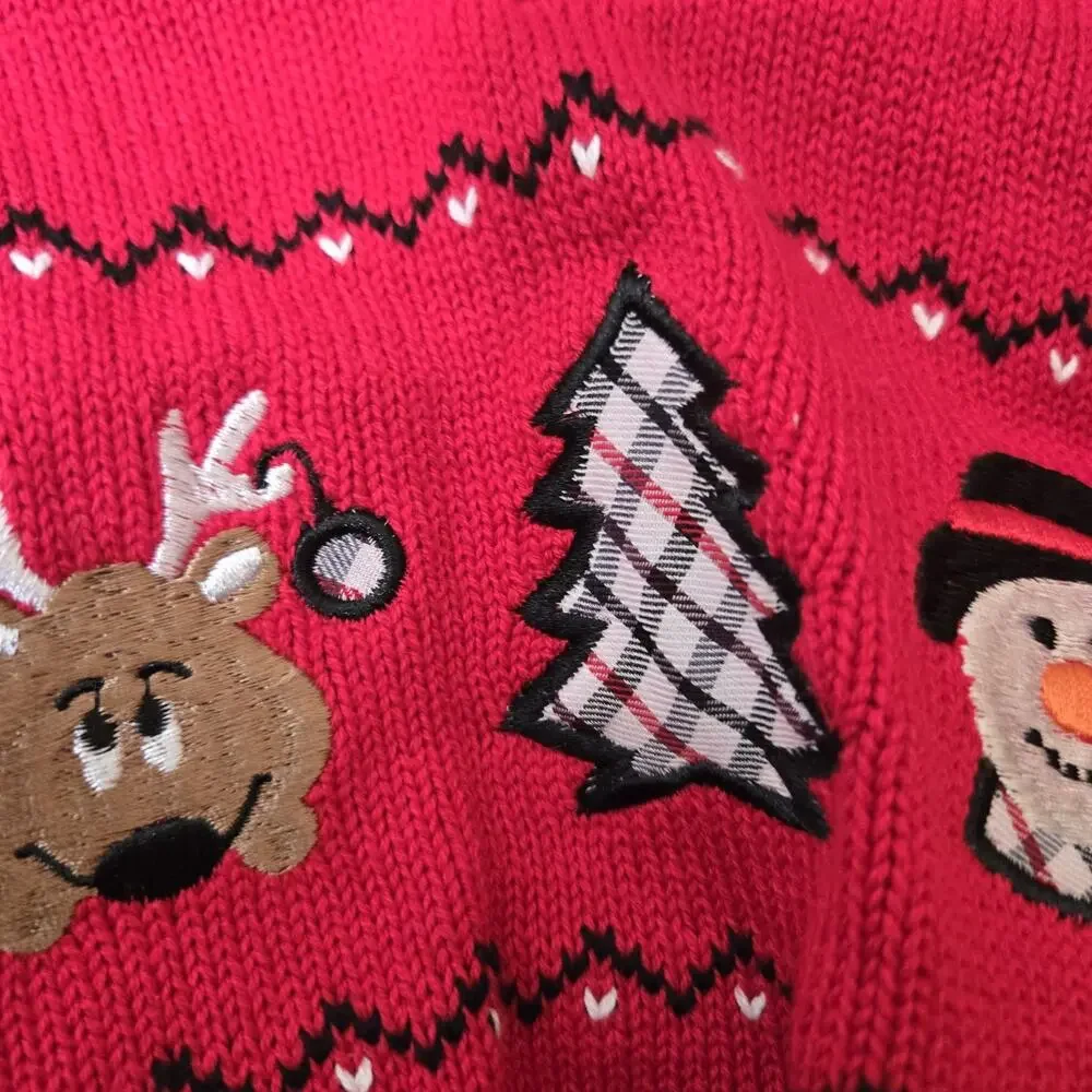 TFW Long Sleeve Button Up Shirt With a Christmas Vest New NWT Photos Party